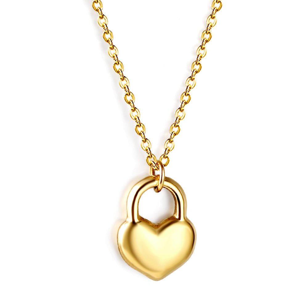 Fashionable Golden Love Heart Stainless Steel Necklace