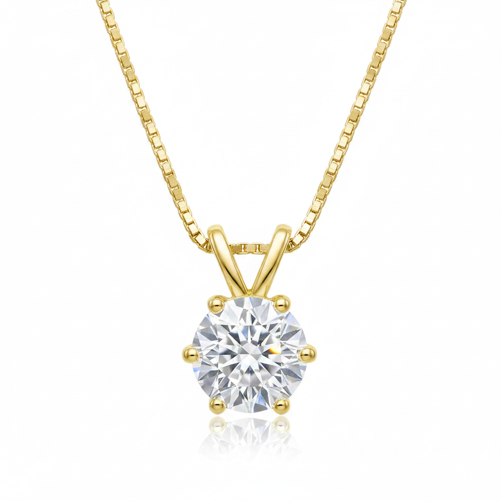1 Karat Moissanite Necklace - Luxury