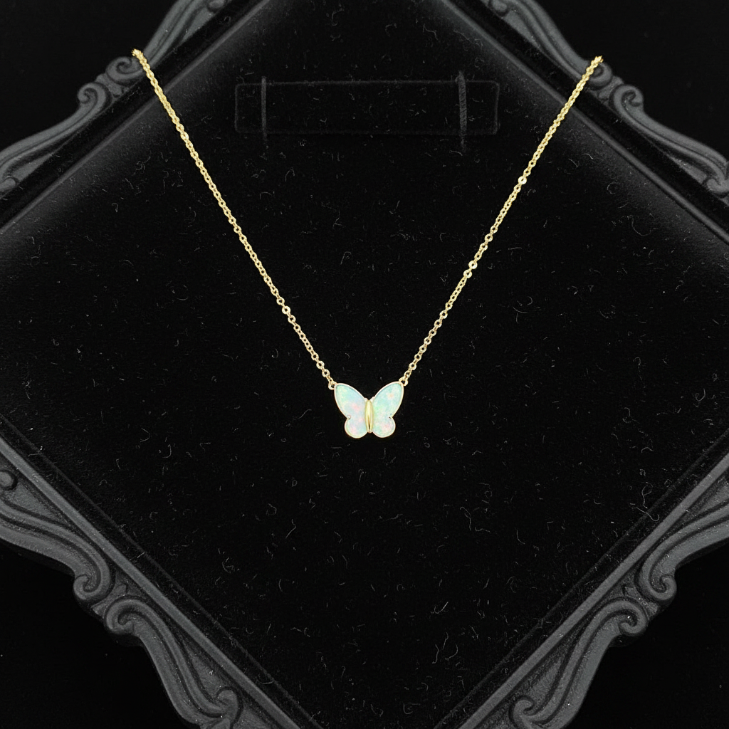 Butterfly Pendant - Black Velvet