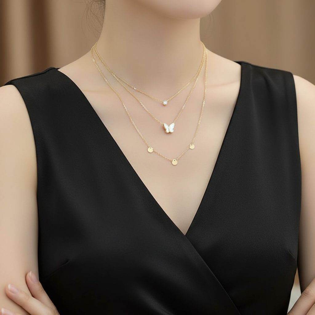 Butterfly Pendant - Layered Styling