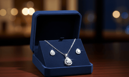 Clear Teardrop Cubic Zirconia Jewelry Set