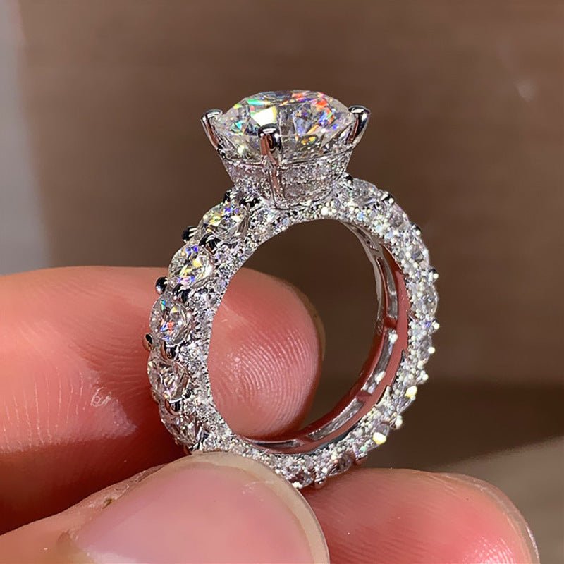 Inlaid Zircon Ring for Women