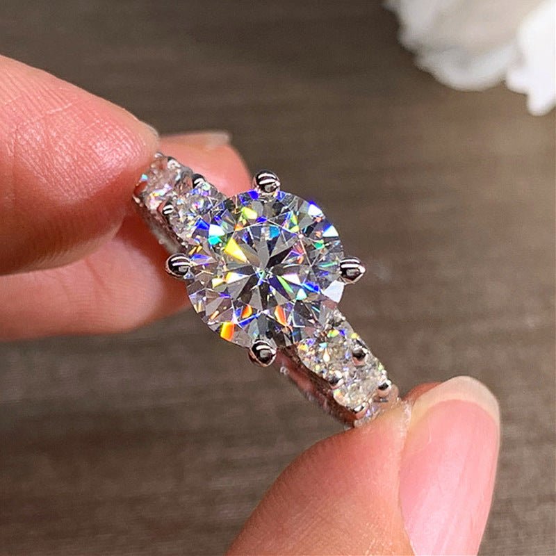 Inlaid Zircon Ring for Women