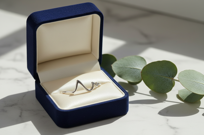 ECG Ring Navy Box Style