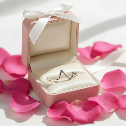 ECG Ring Pink Box Style