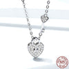 Heart Lock Necklace – Women's Fashion White Gold Plated