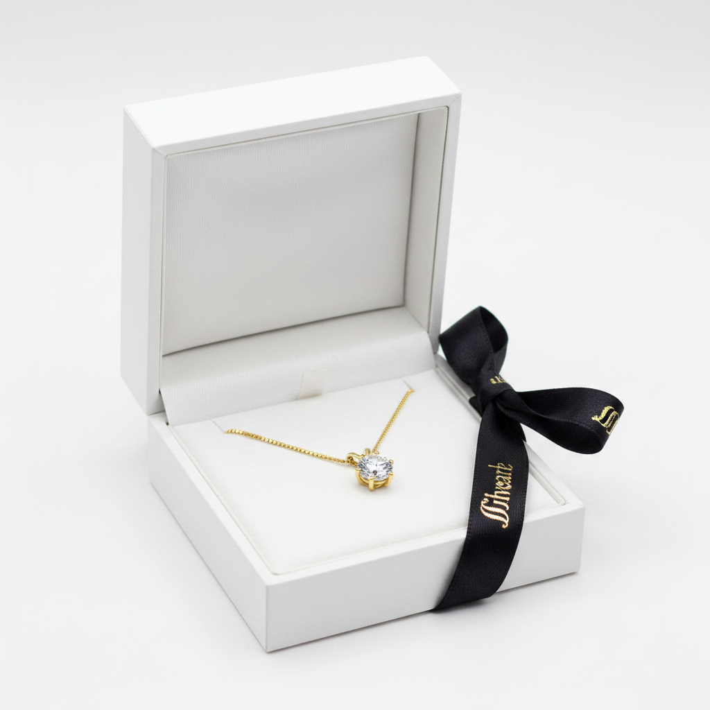 Moissanite Necklace - Gift Box