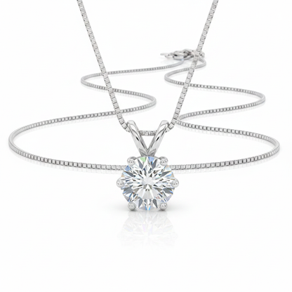 Moissanite Necklace - Silver