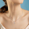 S925 Sterling Silver Drop-shaped Zircon Necklace