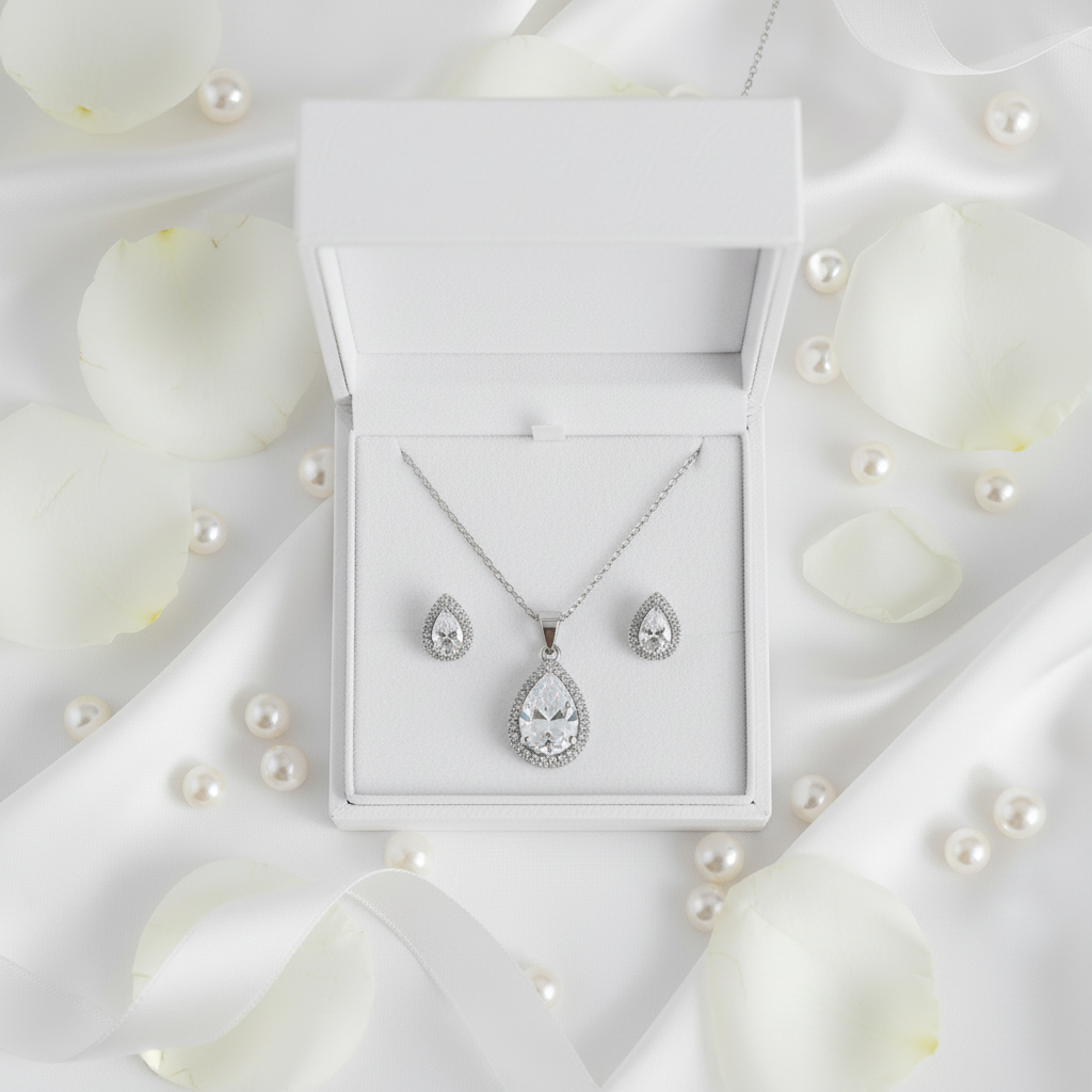 White Bridal Flat Lay