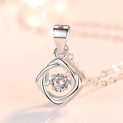 Women's Korean-Style Minimalist S925 Sterling Silver Four-Leaf Clover Necklace